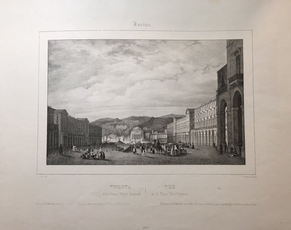 Veduta della piazza Vittorio Emanuele/Vue de la Place Victor Emanuel.