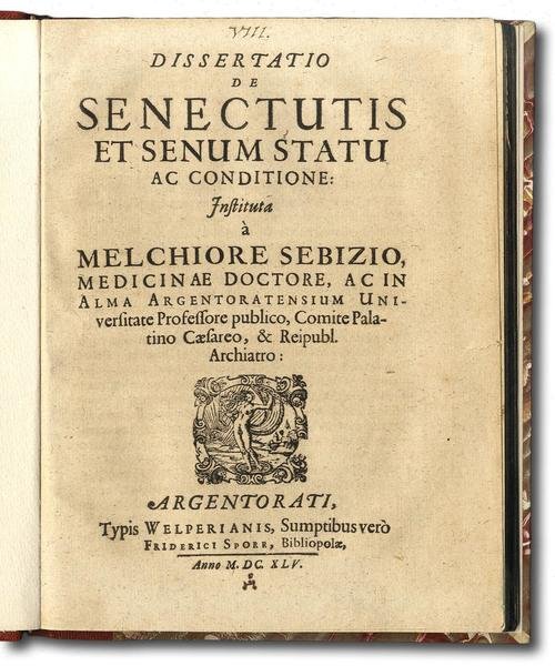 Dissertatio de senectutis et senum statu ac conditione.