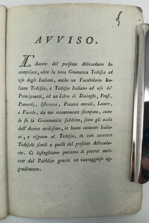 Abbici della lingua tedesca ad uso degl'Italiani