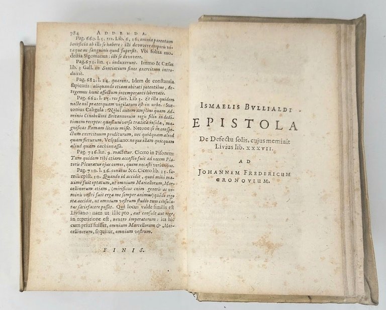 Ad T. Livii Patavini libros superstites notae.&amp;nbsp;Accessit Ismaelis Bullialdi Epistola …