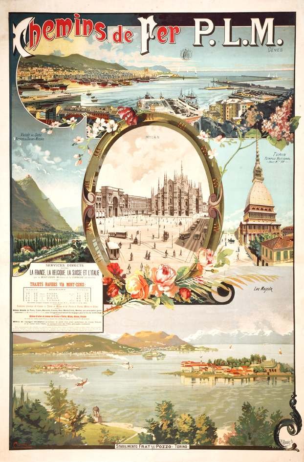 Affiche originale - Chemins de Fer P.L.M.