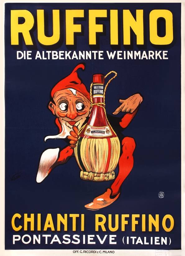 Affiche originale - Chianti Ruffino.