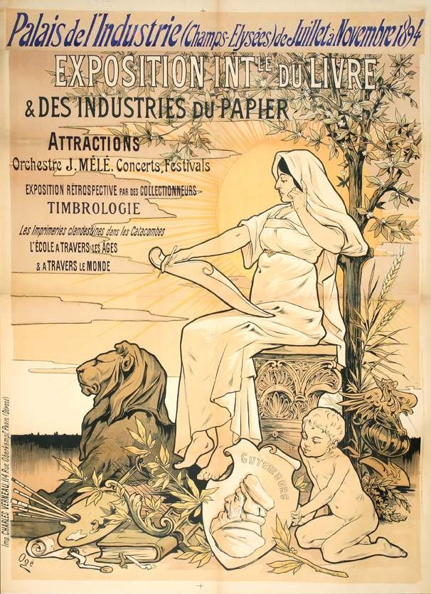 Affiche originale - Exposition Int.le du livre.