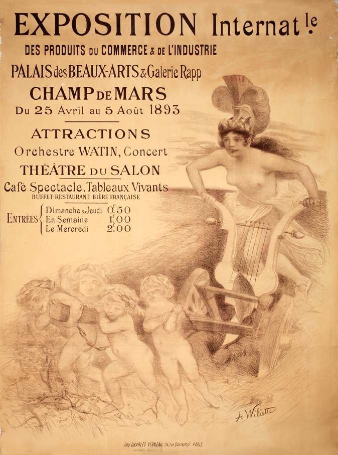 Affiche originale - Exposition Internat.le des produits du commerce &amp;amp; …