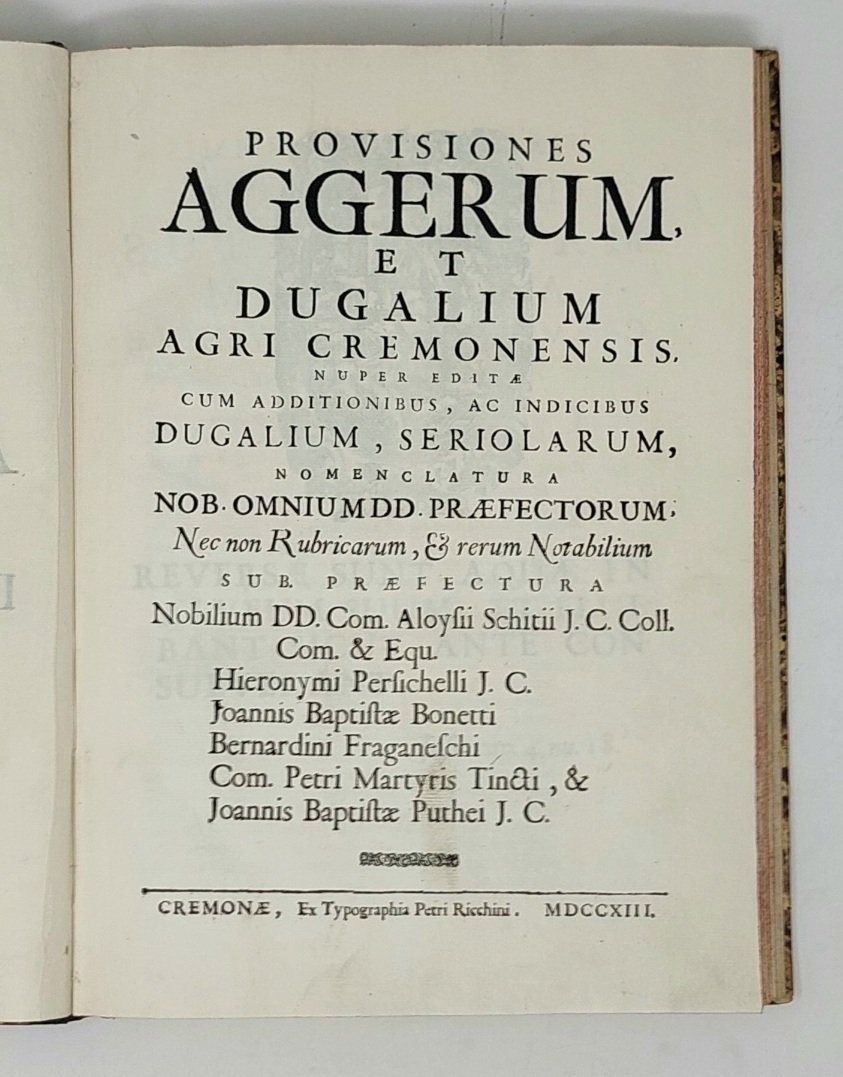 Aggerum et Dugalium Agri Cremonensis, nuper editae. | Immagine principale