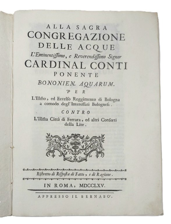 Alla Sagra Congregazione delle Acque l'Em.mo e Rev.mo Sig. Cardinal … | Immagine Gallery 2
