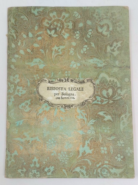 Alla Sagra Congregazione delle Acque l'Em.mo e Rev.mo Sig. Cardinal …