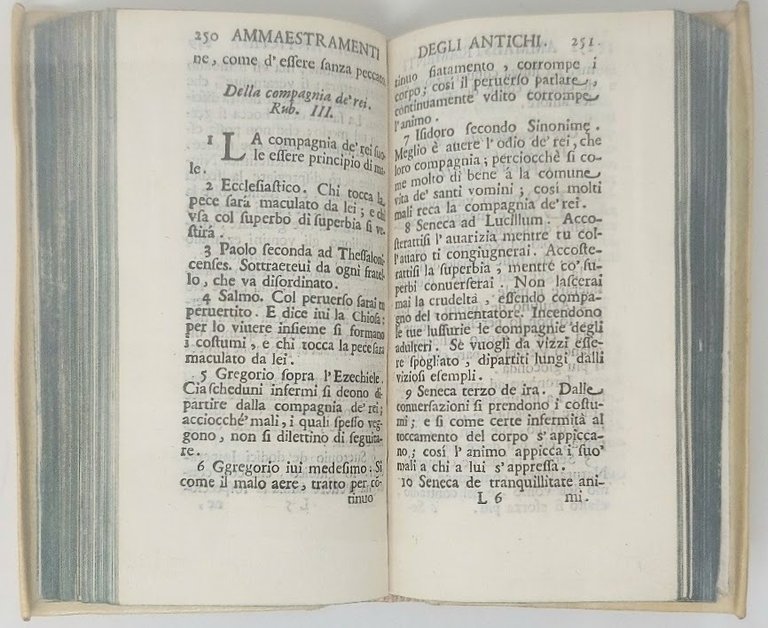 Ammaestramenti degli Antichi raccolti, e volgarizzati per F. Bartolommeo da …