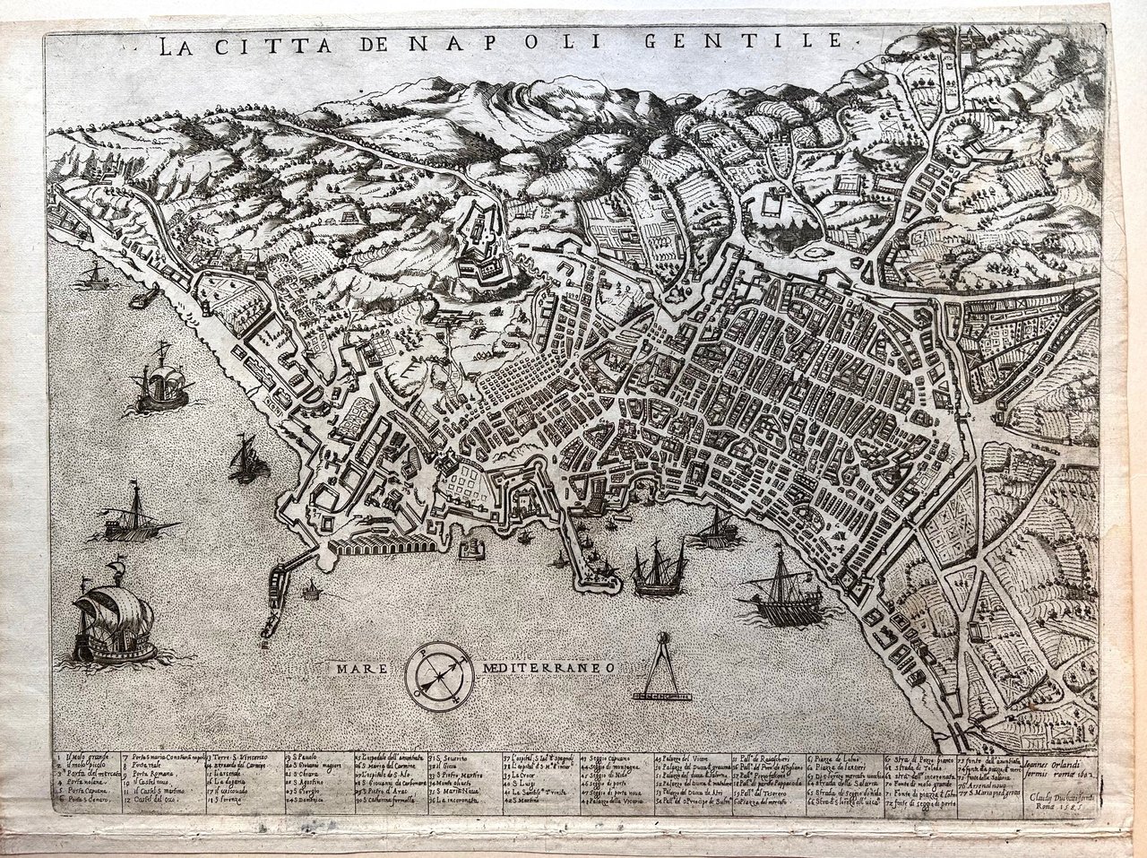 &amp;laquo;La citt&amp;agrave; de NAPOLI gentile. Claudii Duchetti formis. Romae 1585 …
