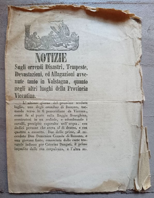 &amp;nbsp;Sugli orrendi Disastri, Tempeste, Devastazioni, ed Allagazioni avvenute tanto in … | Immagine Gallery 1