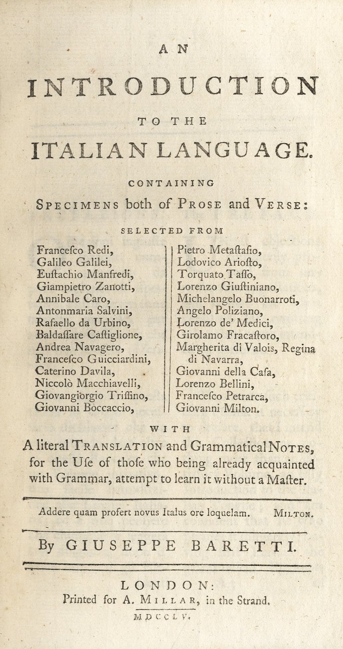 An Introduction to the Italian Language. Containing Specimens of both …