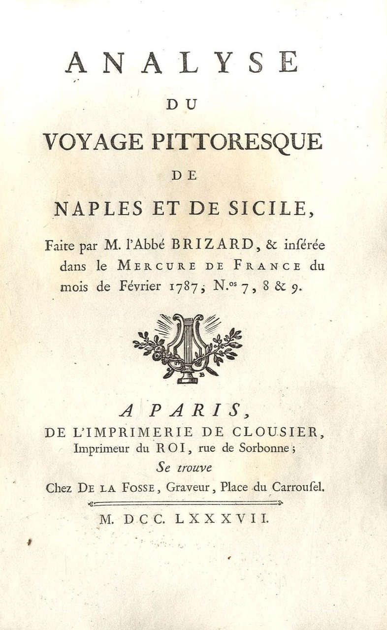 Analyse du Voyage Pittoresque de Naples et de Sicile,