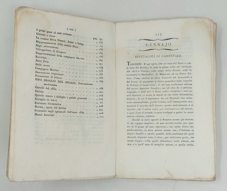 Annali del Teatro della Citt&amp;agrave; di Reggio, Anno 1831.&amp;nbsp;
