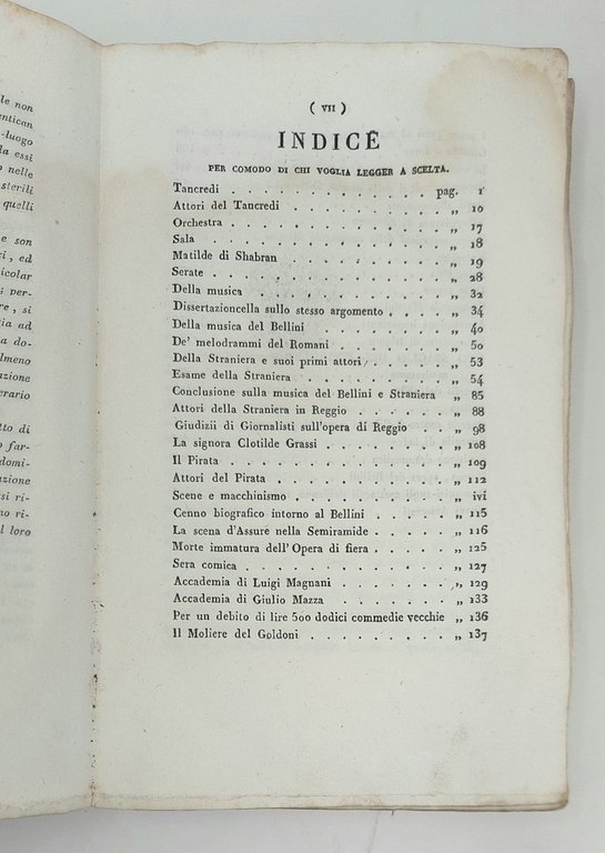 Annali del Teatro della Citt&amp;agrave; di Reggio, Anno 1831.&amp;nbsp;