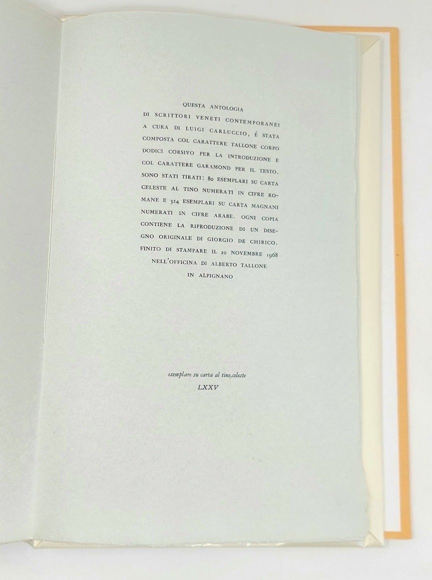 Antologia di Scrittori VENETI contemporanei. Testi scelti e note bibliografiche a …