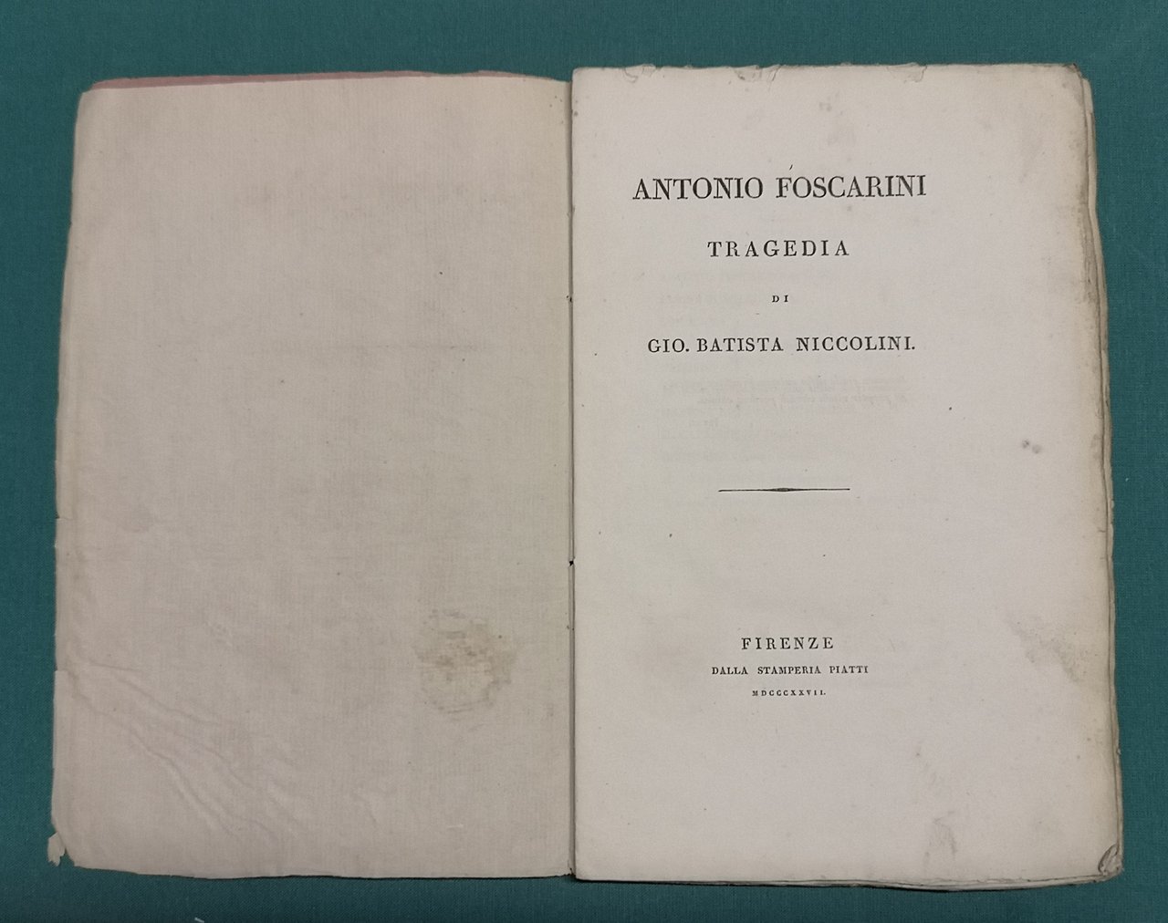 Antonio Foscarini. Tragedia.