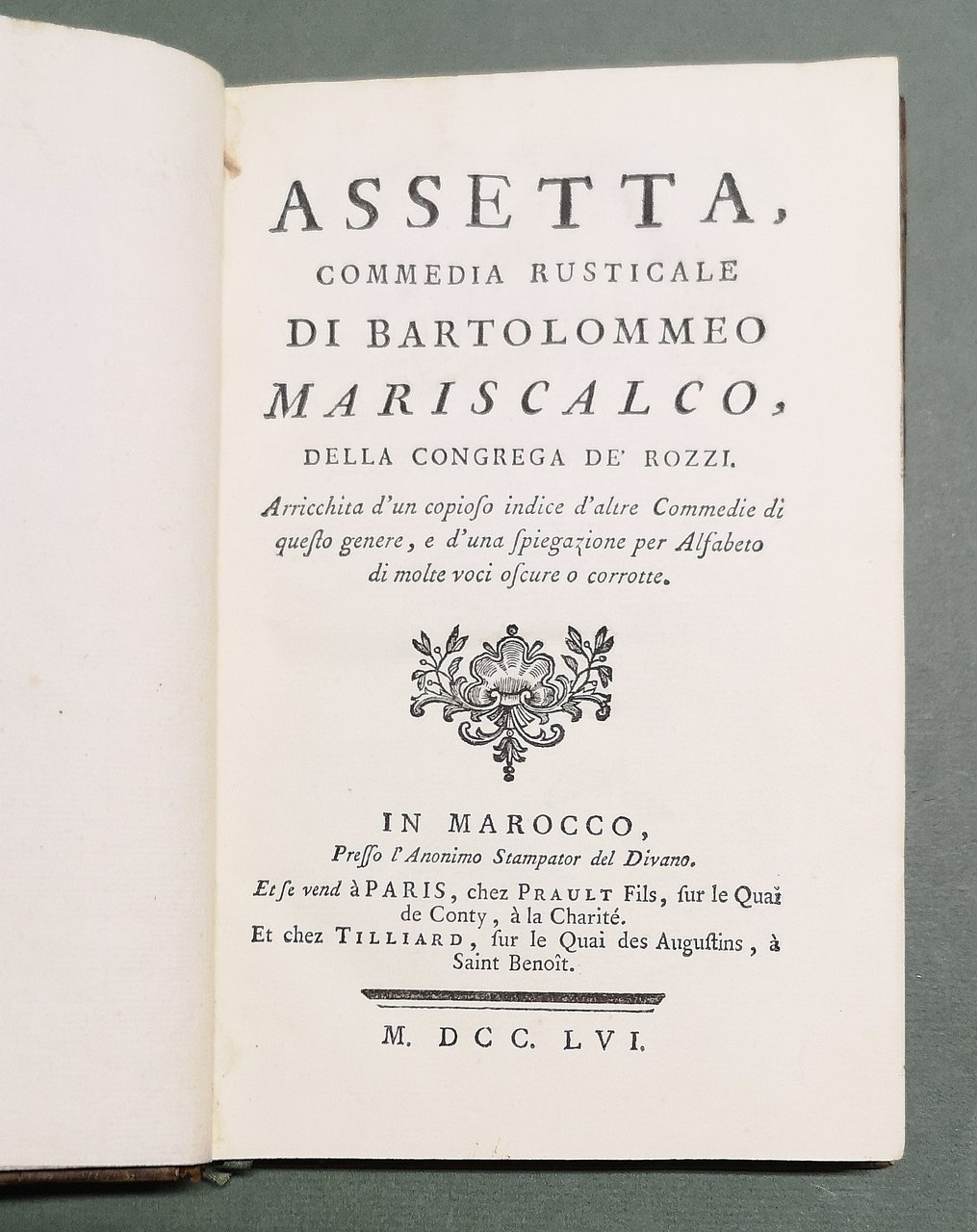 Assetta, commedia rusticale di Bart. Mariscalco (pseud.di Franc. Mariani).