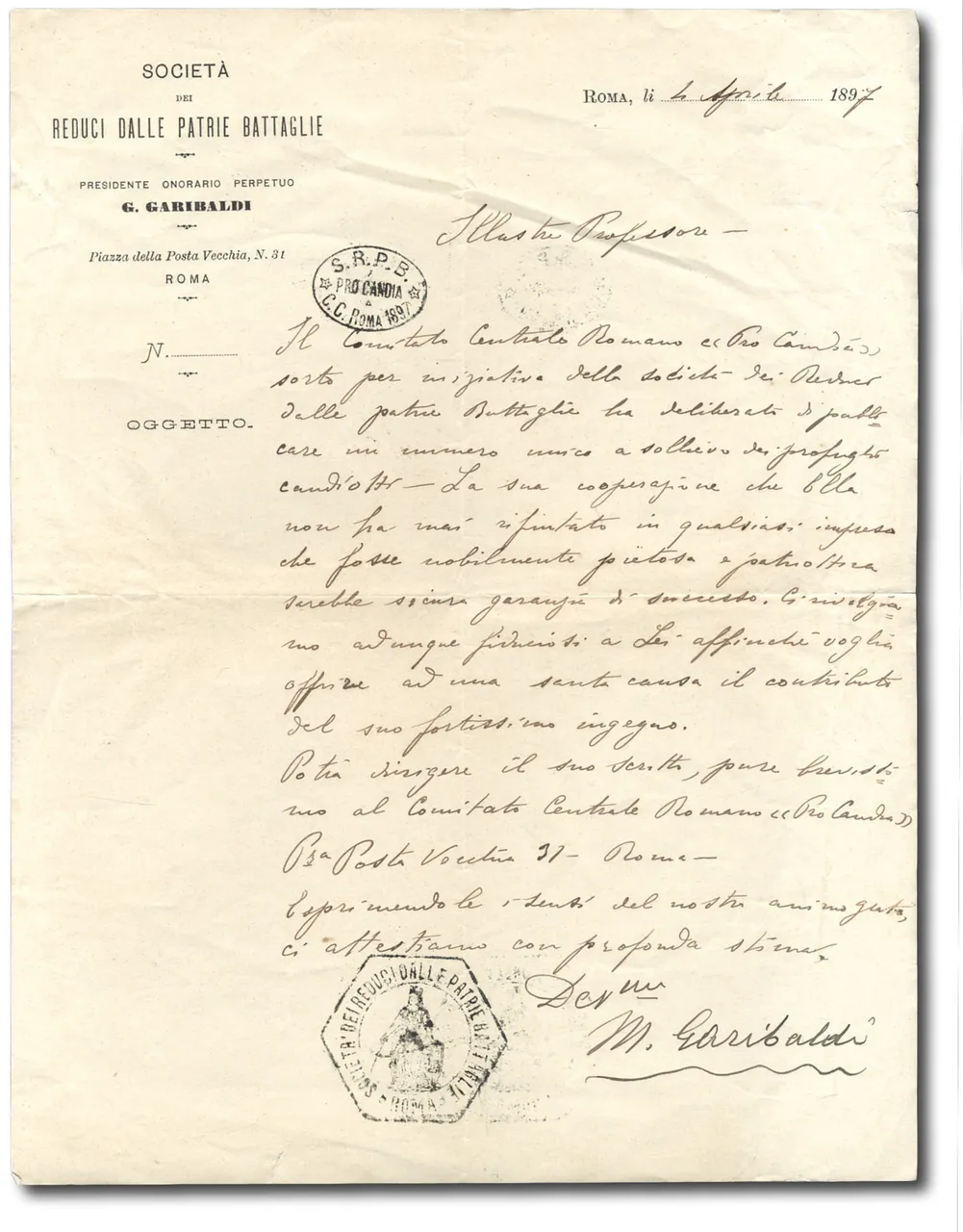 Assieme di due lettere autografe | Immagine principale