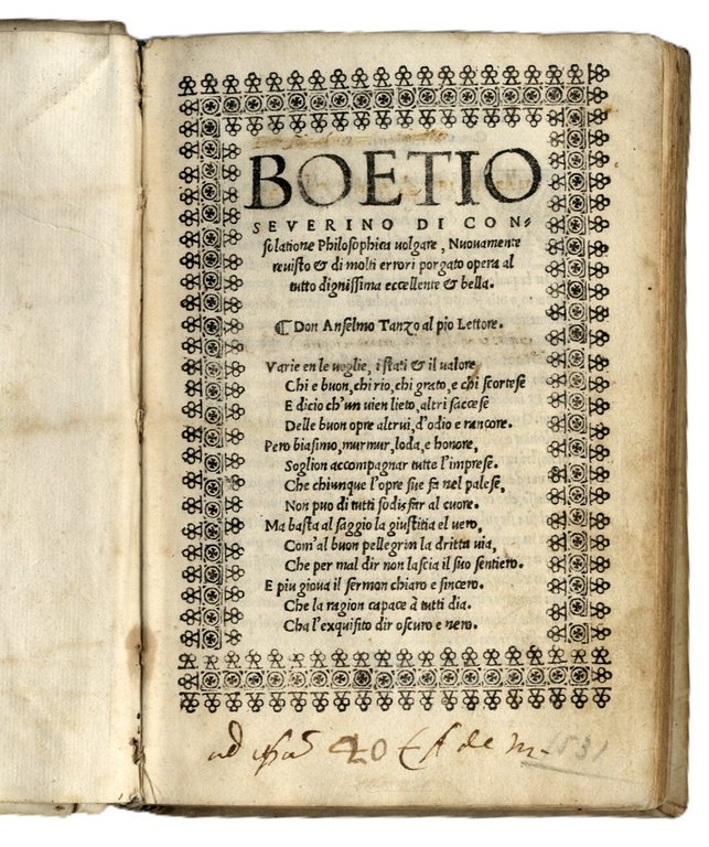 Boetio Severino Di consolatione philosophica volgare, nuovamente revisto e di … | Immagine Gallery 3