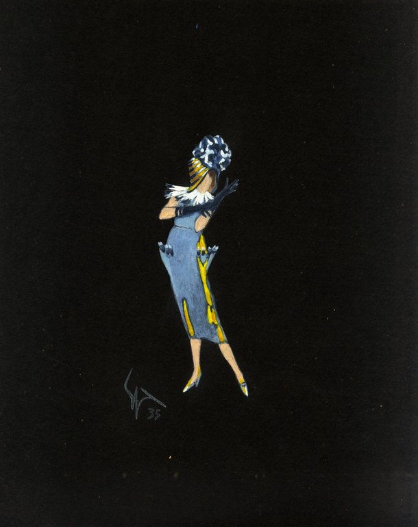 Alta Moda 1935, 3 bozzetti preparatori per Rivista o Sfilata, …