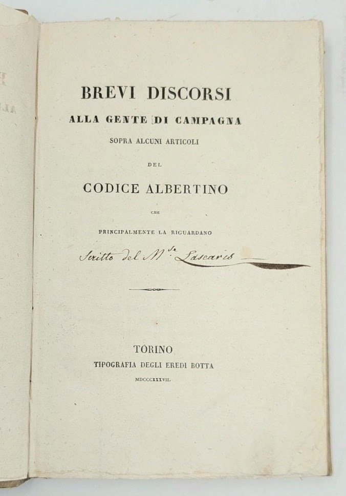 Brevi discorsi alla gente di campagna sopra alcuni articoli del …