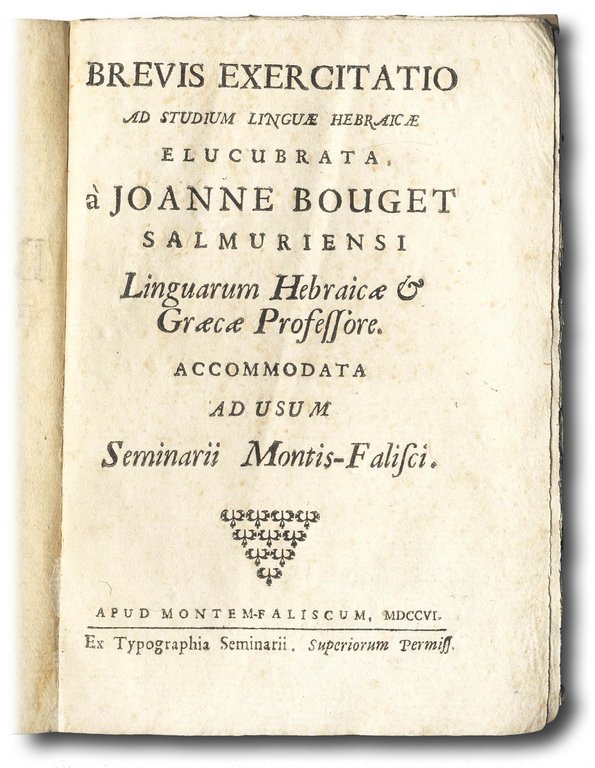 Brevis exercitatio ad studium linguae hebraicae elucubrata, accomodata ad usum Seminarii …