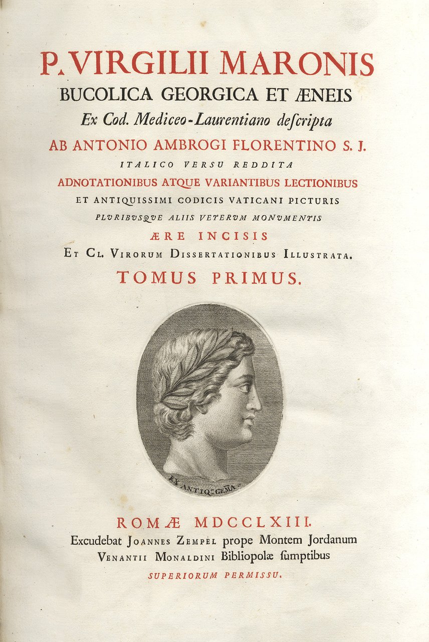 Bucolica Georgica et Aeneis ex Cod. Mediceo-Laurentiano decripta ab Antonio …