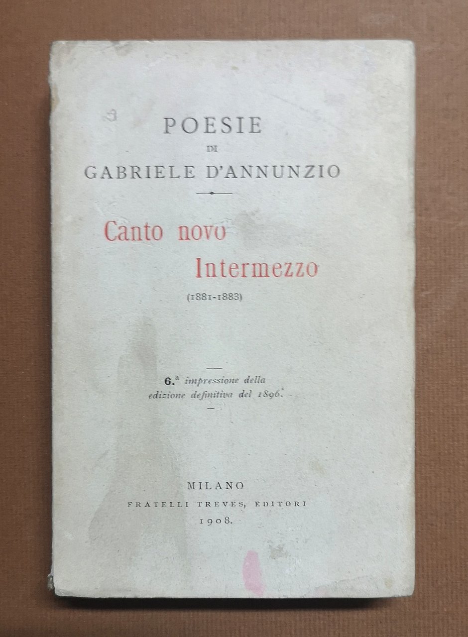 Canto novo. Intermezzo (1881-1883).