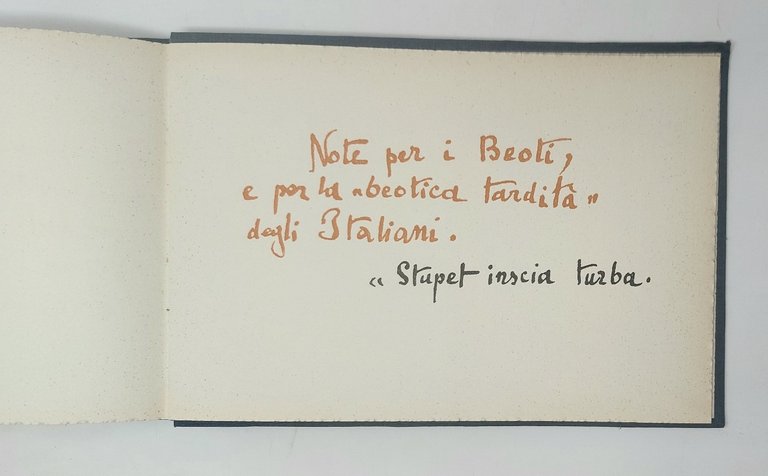 Carmen votivum. Alla Piacente.