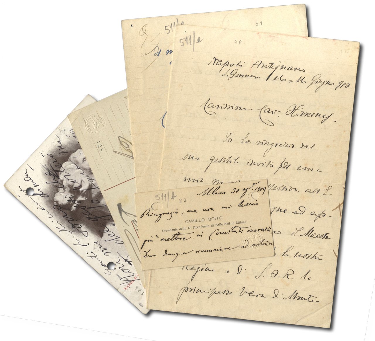 Carteggio di pittori e scultori operanti tra la fine dell'800 …