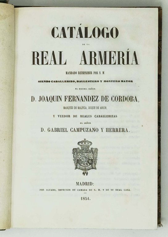 Catalogo de la Re&amp;agrave;l Armer&amp;igrave;a mandado reimprimir por s.m. siendo … | Immagine Gallery 2