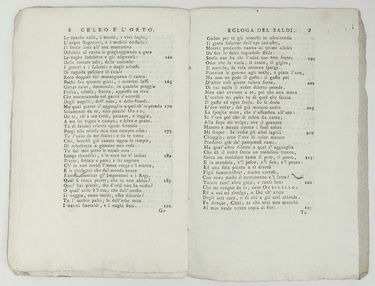 Celeo e l'orto. Egloga elegantissima&amp;nbsp;di Bernardino Baldi da Utino, Abate …