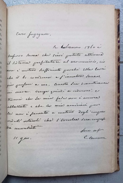 Cenisio e Fréjus con una lettera del generale Menabrea. 