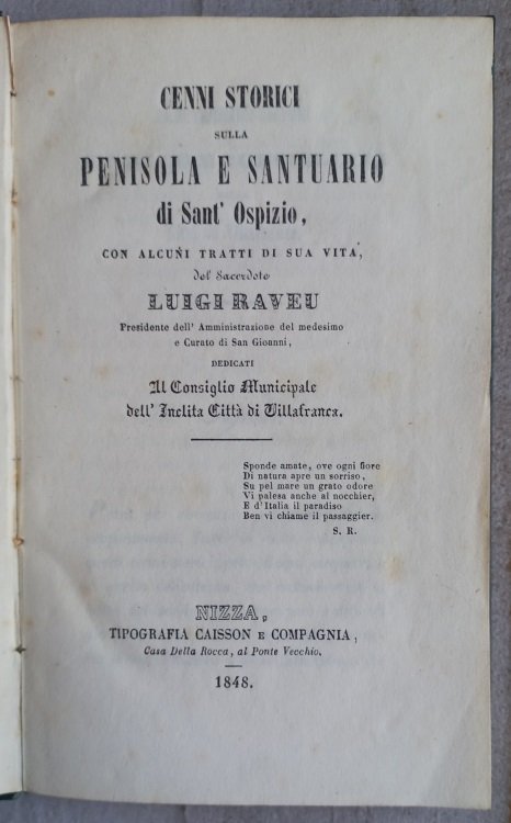 Cenni storici sulla penisola e santuario di Sant'Ospizio con alcuni …