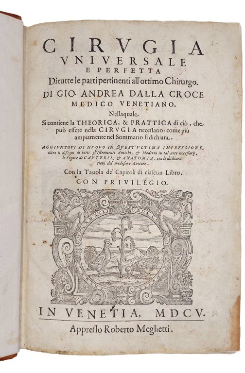 Cirugia Universale e Perfetta di tutte le parti pertinenti all'ottimo …