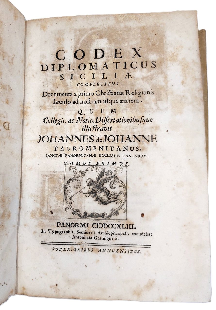 Codex Diplomaticus Siciliae, complectens a primo Christianae Religionis saeculo ad … | Immagine principale