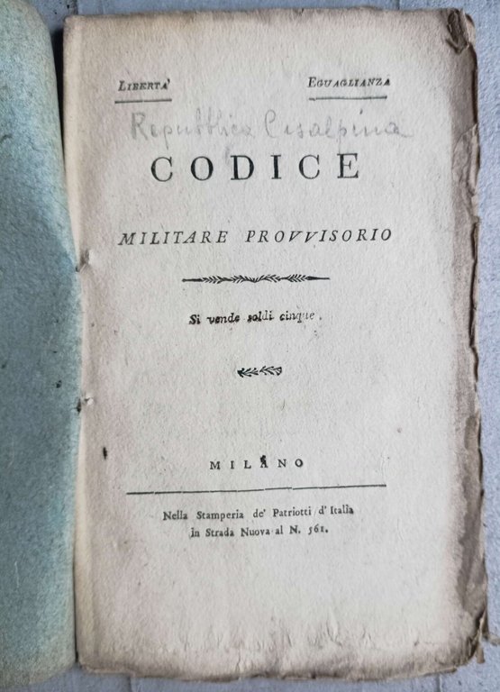 Codice militare provvisorio.
