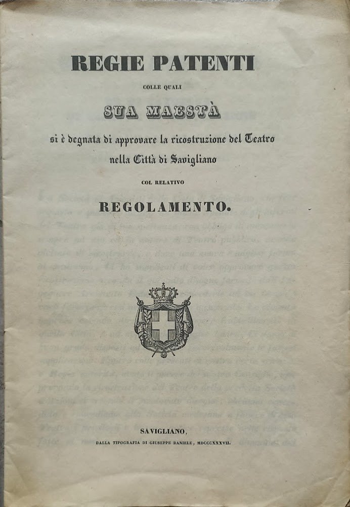 colle quali Sua Maestà si è degnata di approvare la …