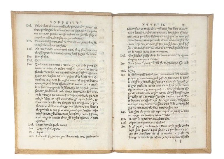 Comedia di messer Lodovico Ariosto intitolata Gli Soppositi. MDXXXVIII.