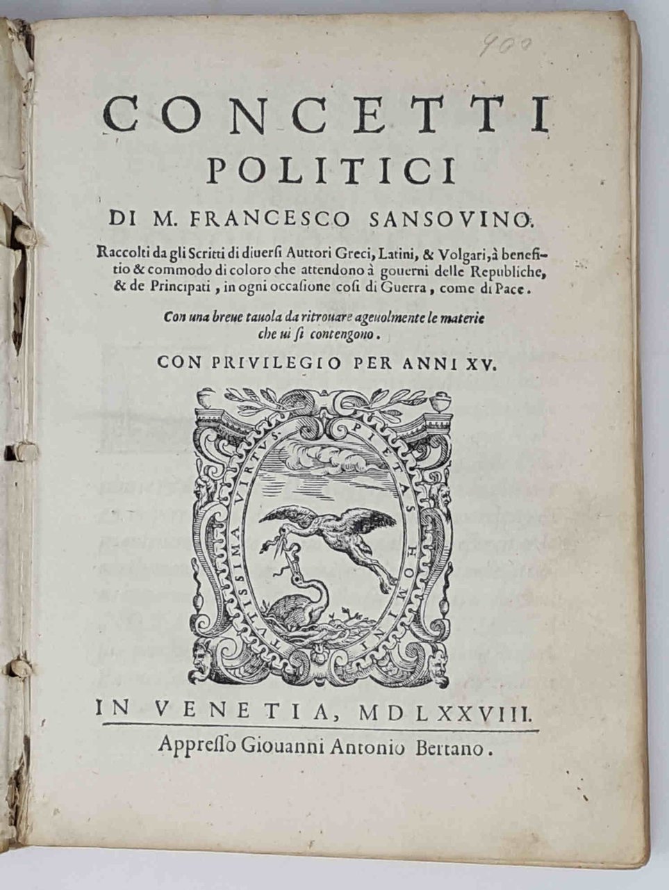 Concetti politici. Raccolti da gli scritti di diversi autori Greci, …