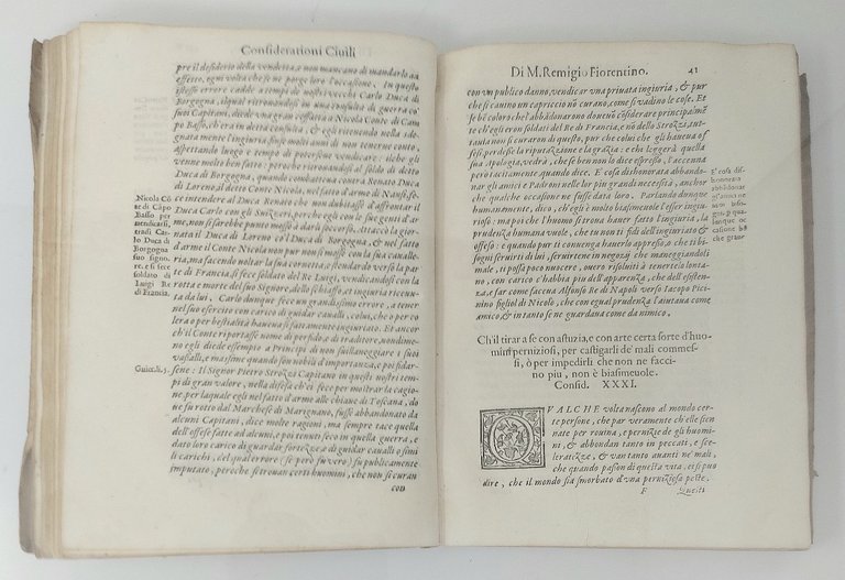 Considerationi civili sopra l'Historie di Francesco Guicciardini, e d'altri historici. …