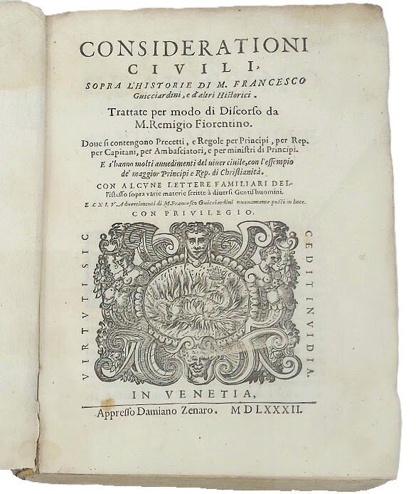 Considerationi civili sopra l'Historie di Francesco Guicciardini, e d'altri historici. … | Immagine Gallery 2