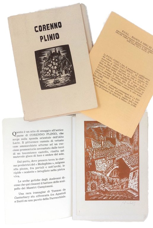 Corenno Plinio.&amp;nbsp;Collezione di 12 xilografie originali, ciascuna firmata dall'autore.