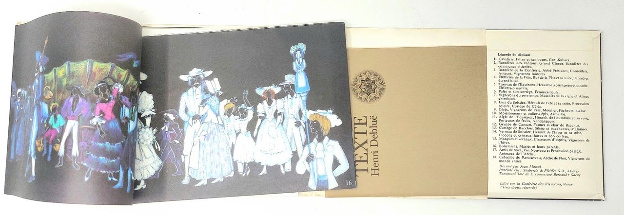 Cortège de la Fête des Vignerons. Vevey 1977. Dessiné par …