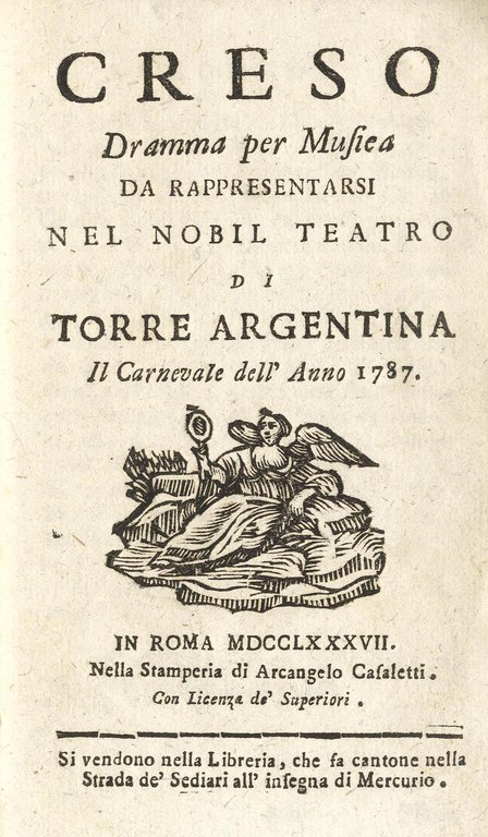 Creso. Dramma per musica da rappresentarsi nel nobile teatro di …