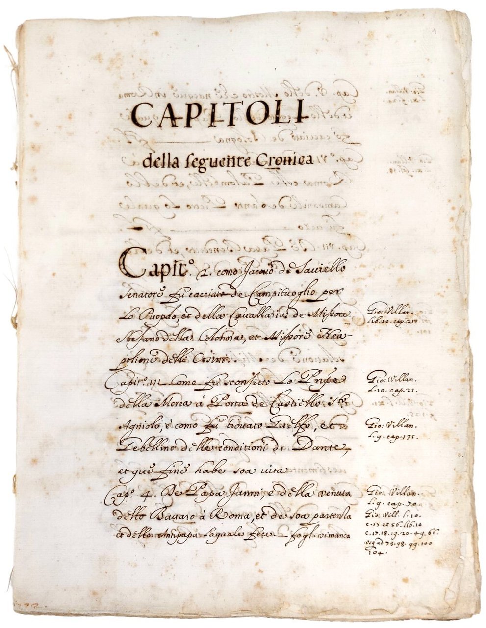 Cronaca delle cose di Roma dall'anno 1327 sino all'anno 1358.