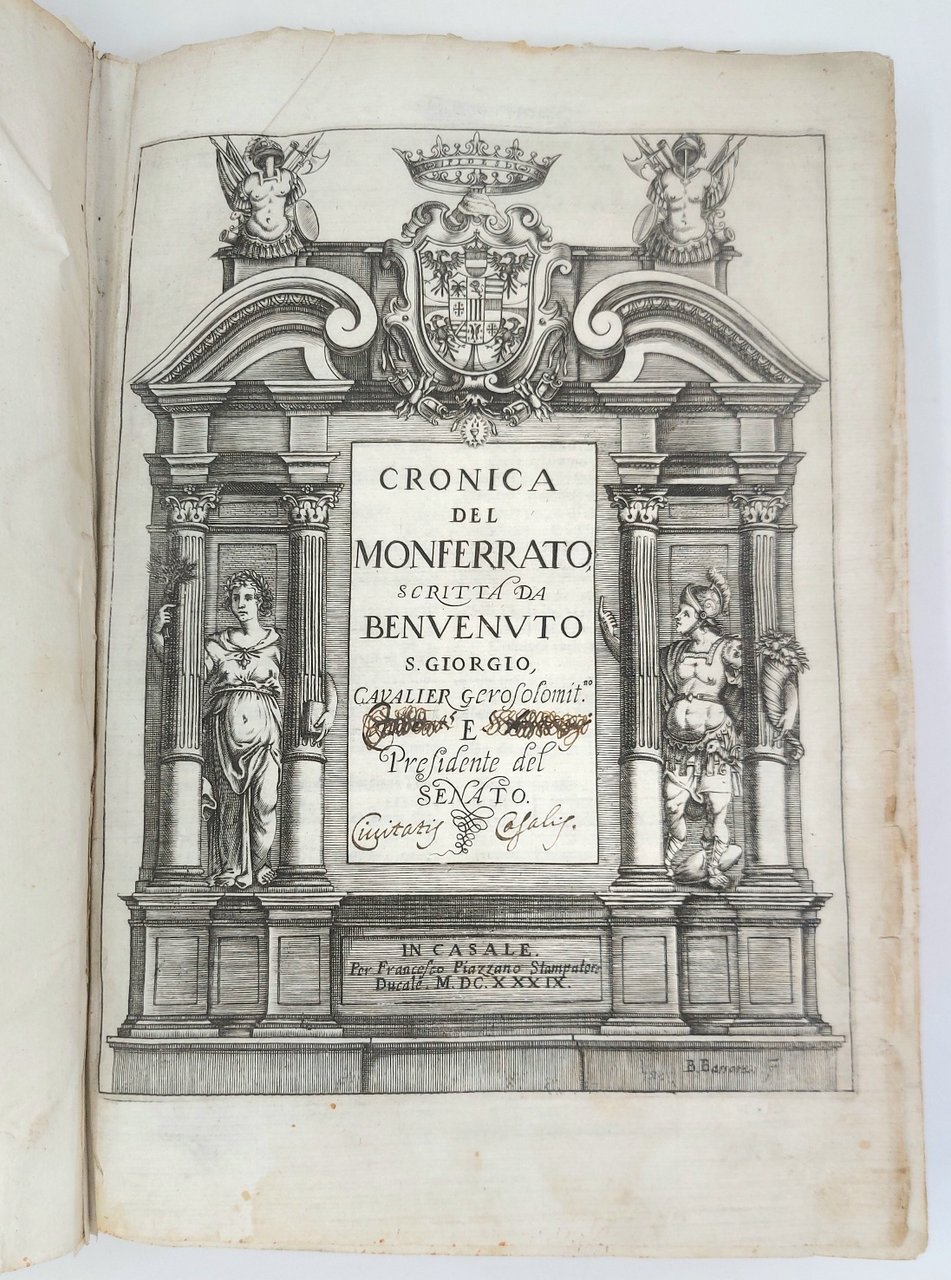 Cronica del Monferrato, scritta da Benvenuto S.Giorgio Cavalier Gerosolomitano e …