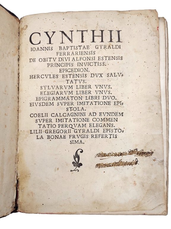 CYNTII IOANNIS BAPT. GYRALDI...Sylvarum liber unus. Epigrammaton libri duo. Eiusdem …