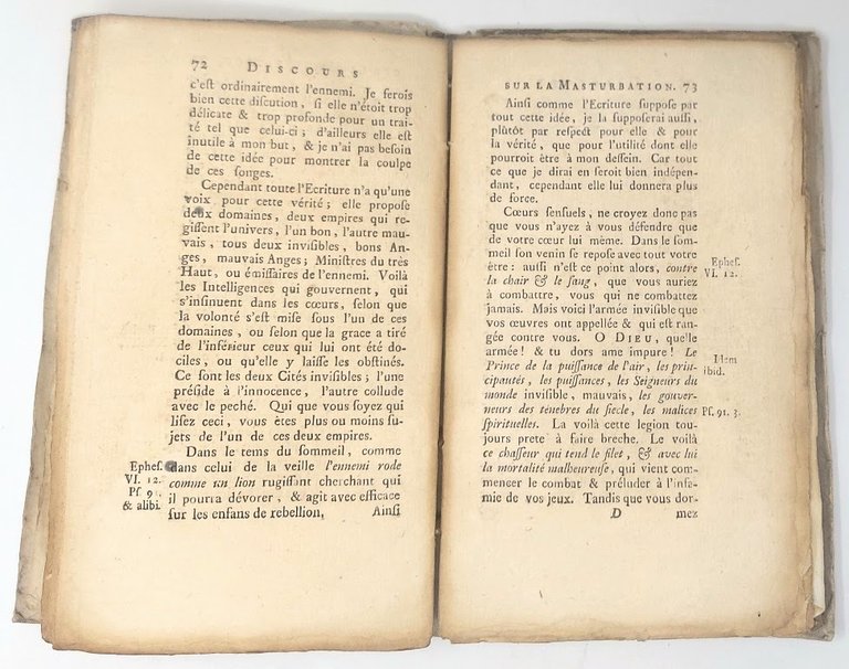 De l'Onanisme ou Discours philosophique et moral sur la luxure …