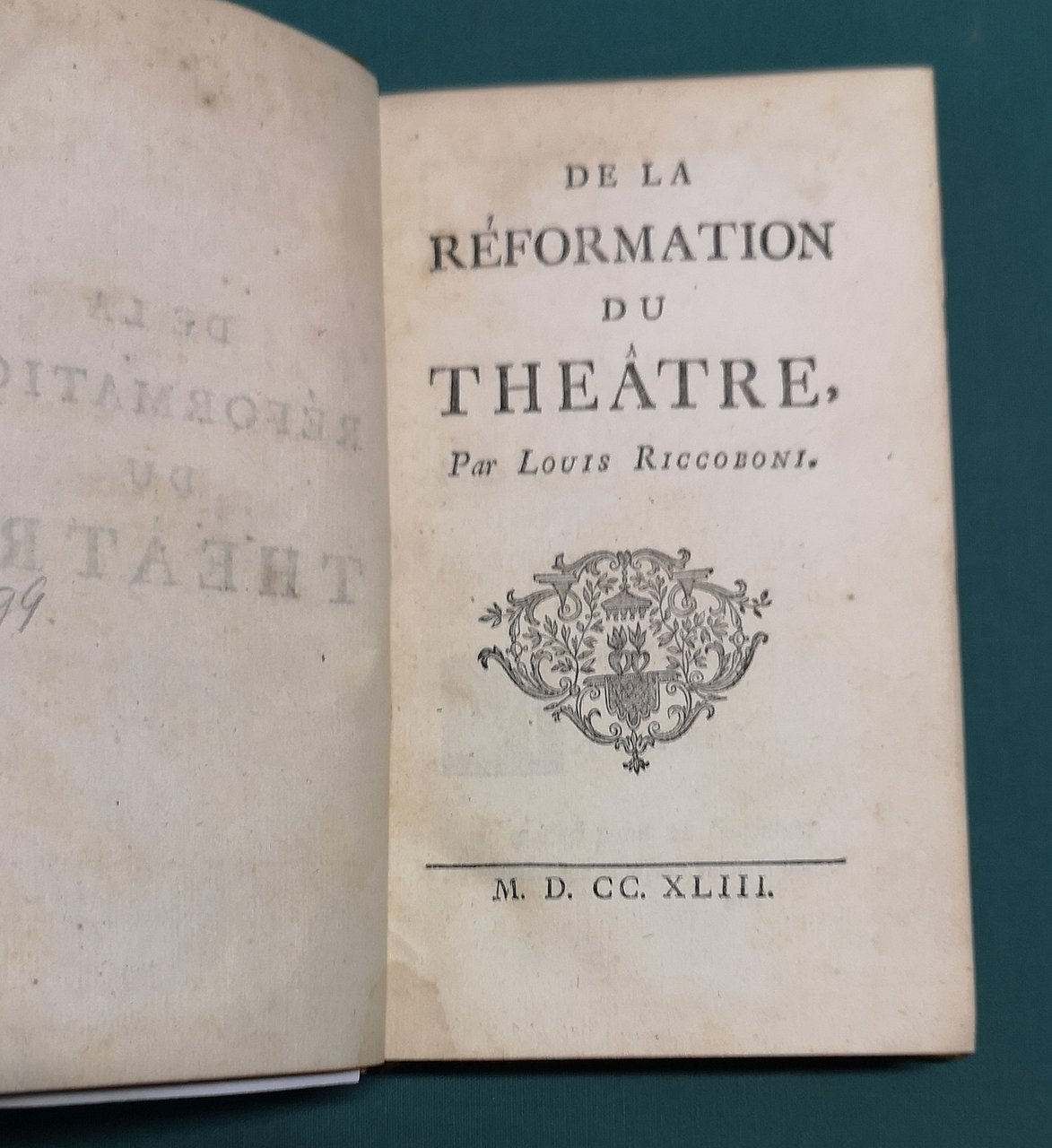 De la Réformation du Théâtre.